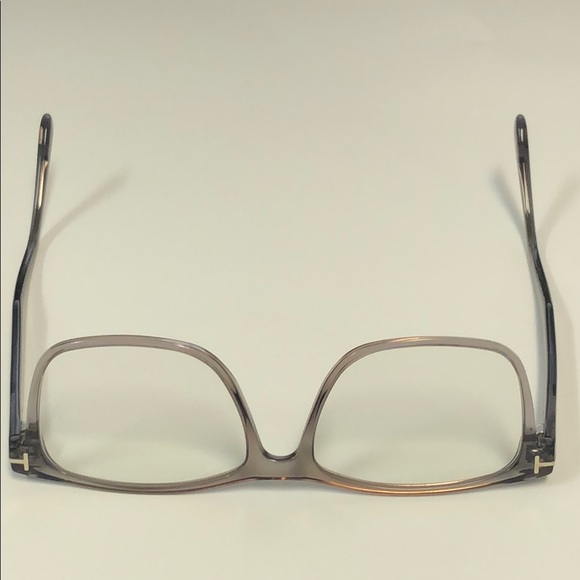 Tom Ford Gray Rectangular Glasses with Ombré Effect - Picture 5 of 5